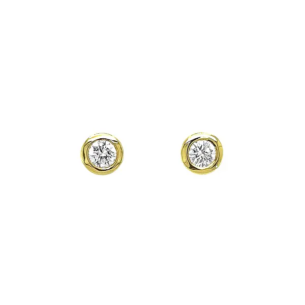 Gold Earrings with Diamonds