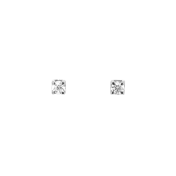 Gold Earrings with Diamonds
