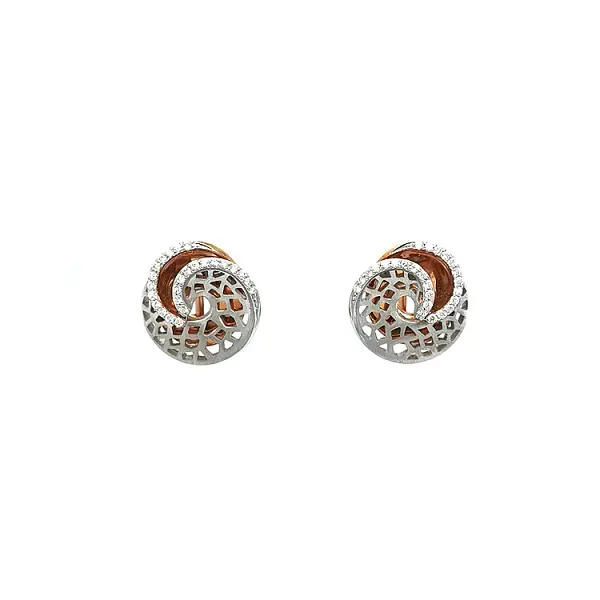 Gold Earrings with Diamonds
