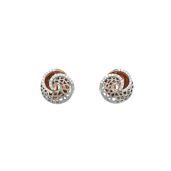 Gold Earrings with Diamonds