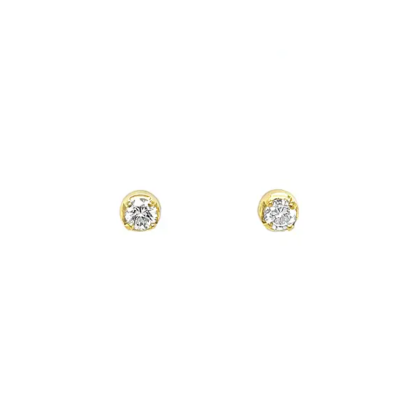 Gold Earrings with Diamonds