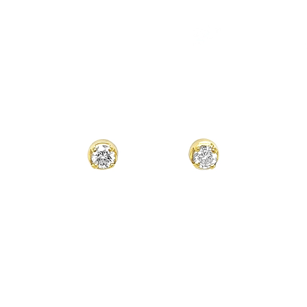 Gold Earrings with Diamonds