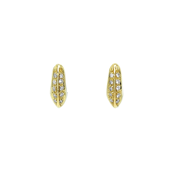 Gold Earrings with Diamonds