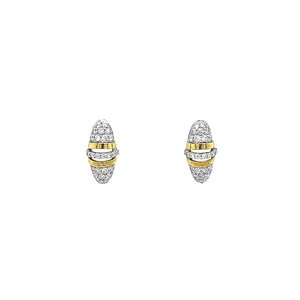 Gold Earrings with Diamonds