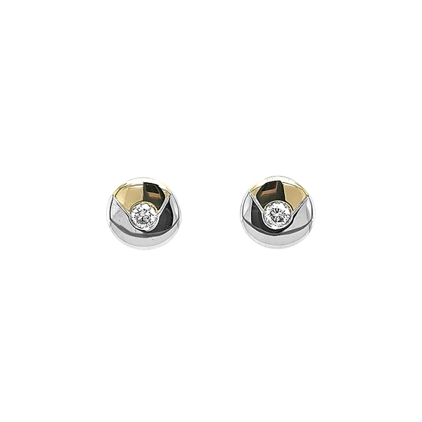 Gold Earrings with Diamonds