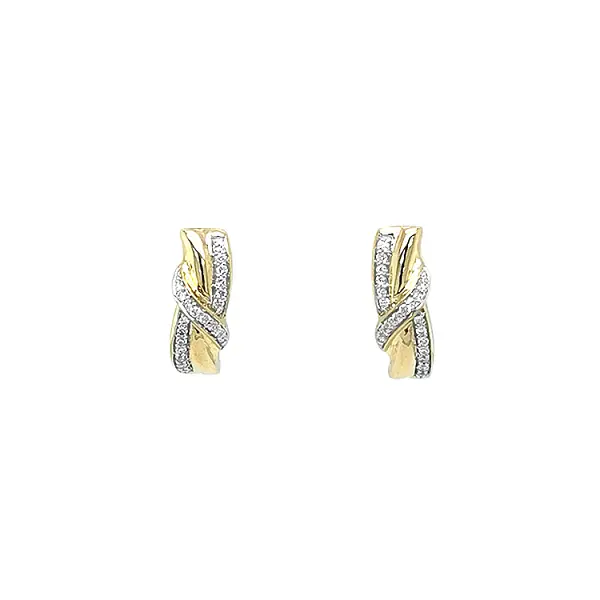 Gold Earrings with Diamonds