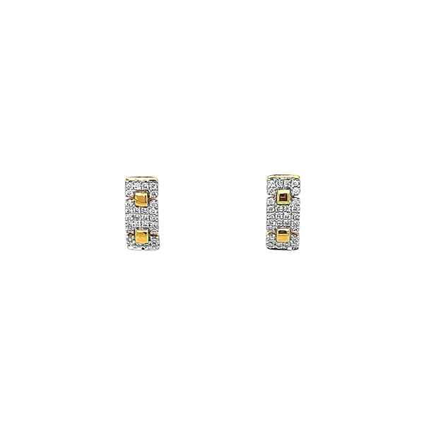 Gold Earrings with Diamonds