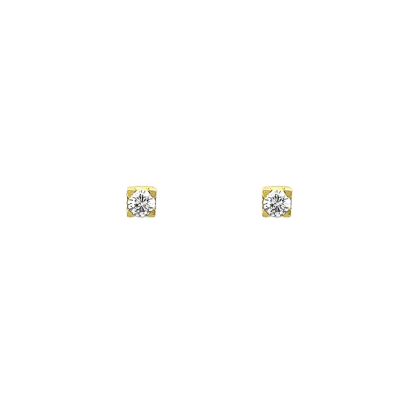 Gold Earrings with Diamonds