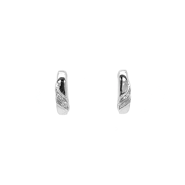 Gold Earrings with Diamonds