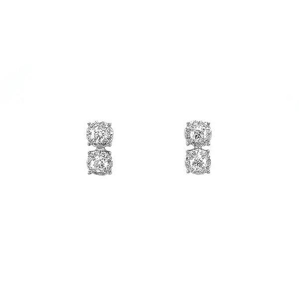 Gold Earrings with Diamonds