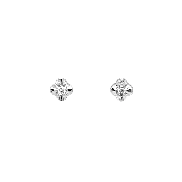 Gold Earrings with Diamonds
