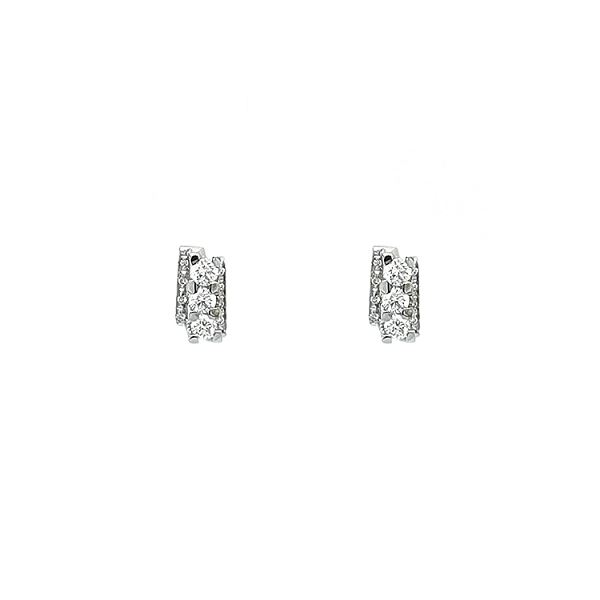 Gold Earrings with Diamonds