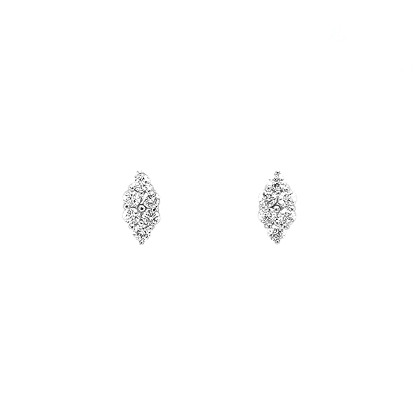 Gold Earrings with Diamonds