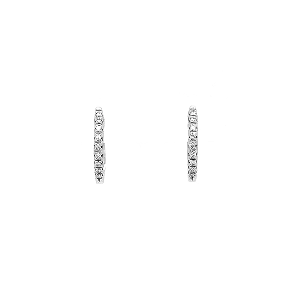 Gold Earrings with Diamonds