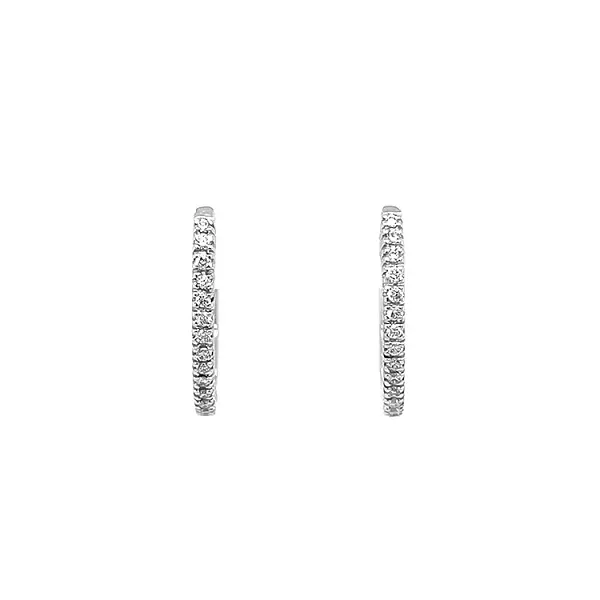 Gold Earrings with Diamonds