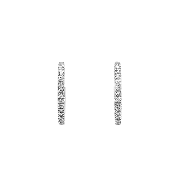 Gold Earrings with Diamonds