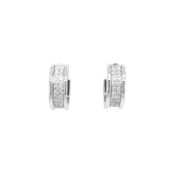 Gold Earrings with Diamonds