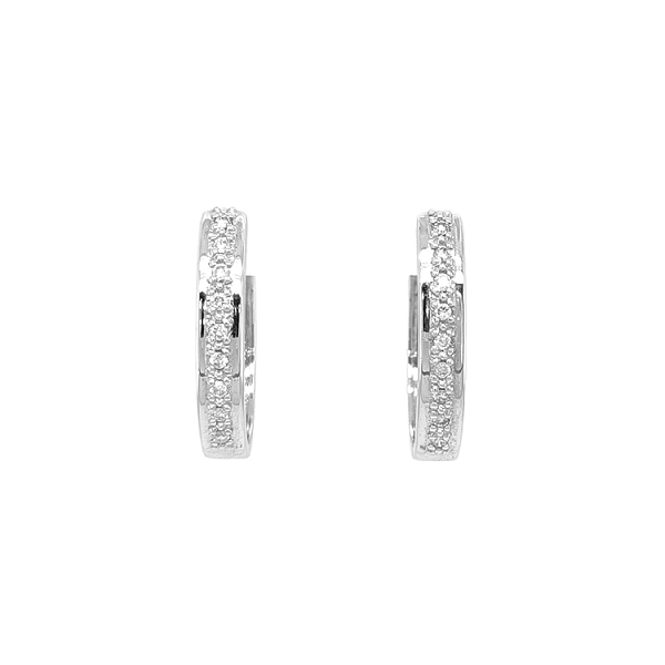 Gold Earrings with Diamonds