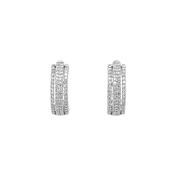 Gold Earrings with Diamonds