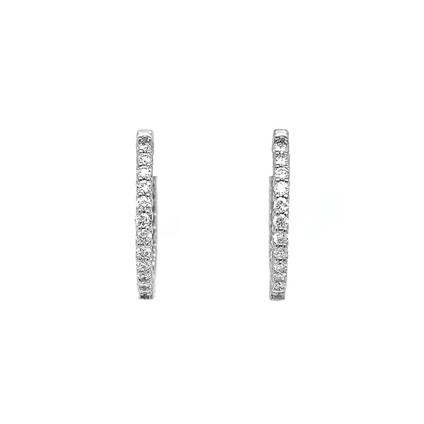 Gold Earrings with Diamonds