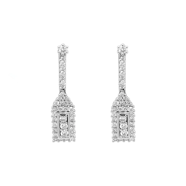 Gold Earrings with Diamonds
