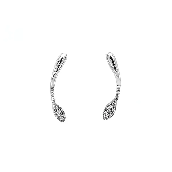 Gold Earrings with Diamonds