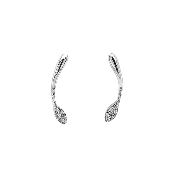 Gold Earrings with Diamonds