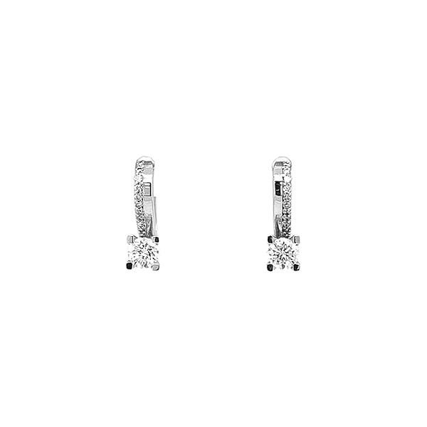 Gold Earrings with Diamonds
