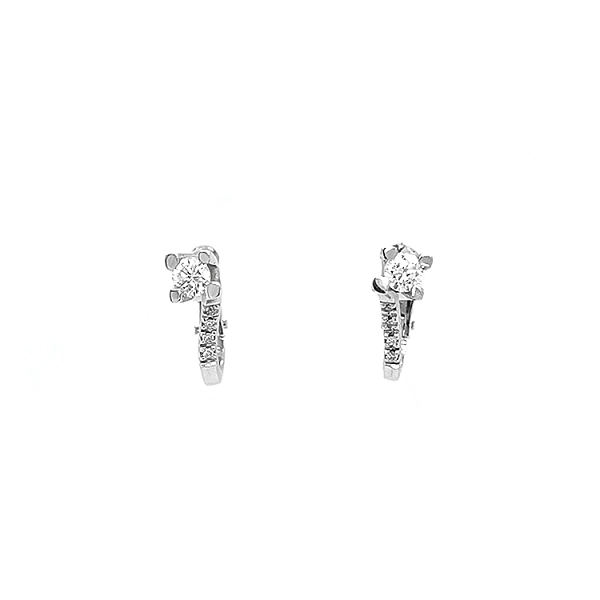 Gold Earrings with Diamonds