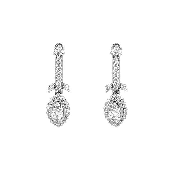 Gold Earrings with Diamonds