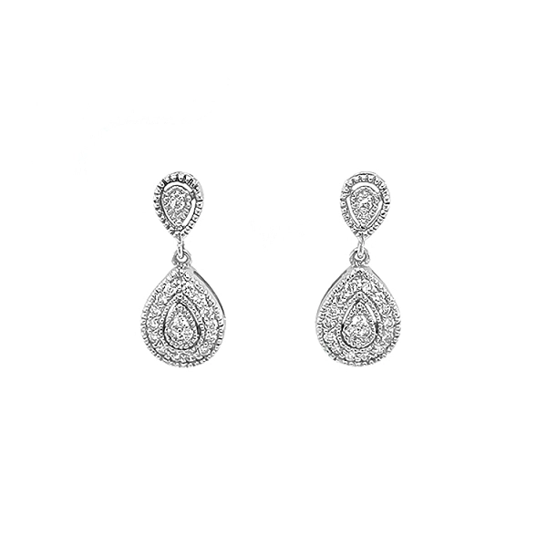 Gold Earrings with Diamonds