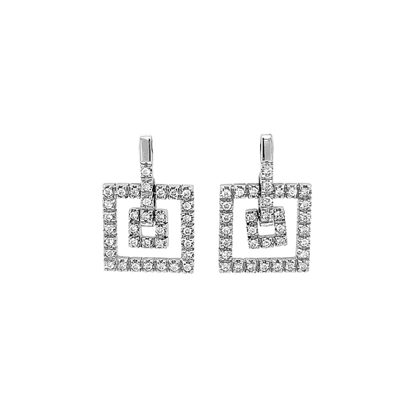 Gold Earrings with Diamonds