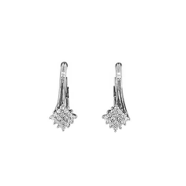 Gold Earrings with Diamonds