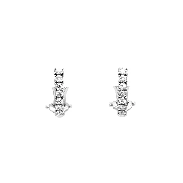 Gold Earrings with Diamonds