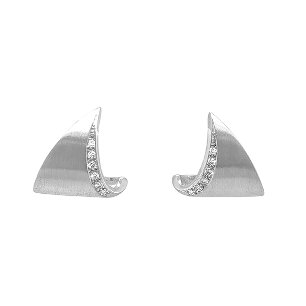 Gold Earrings with Diamonds