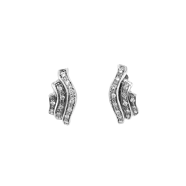 Gold Earrings with Diamonds