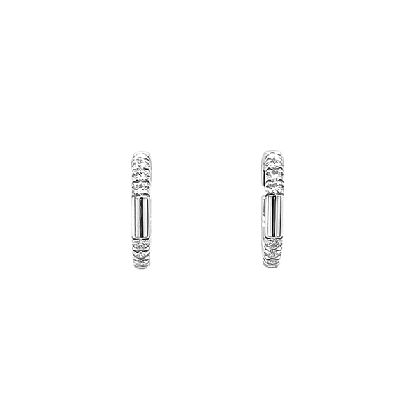 Gold Earrings with Diamonds