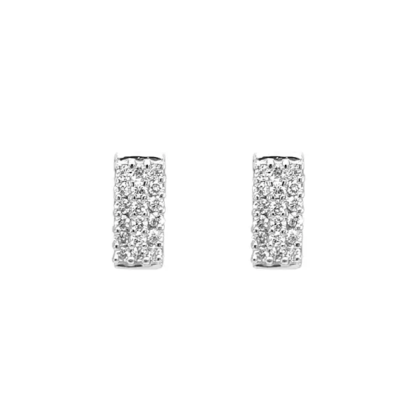 Gold Earrings with Diamonds