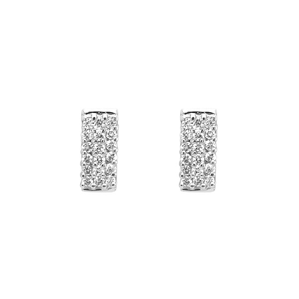 Gold Earrings with Diamonds