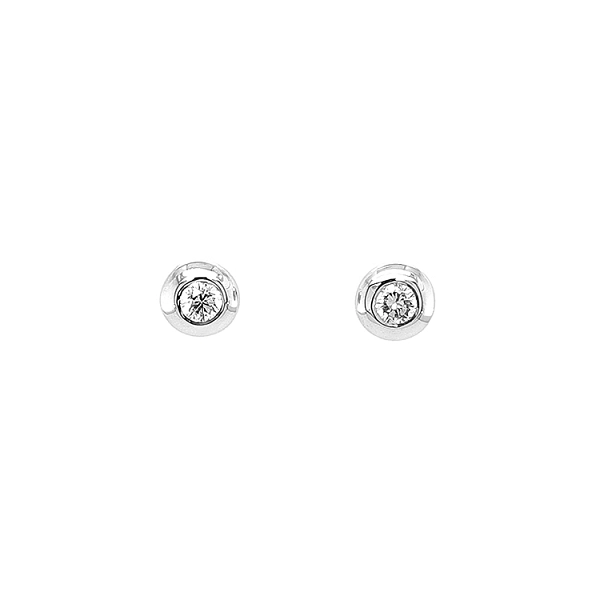 Gold Earrings with Diamonds