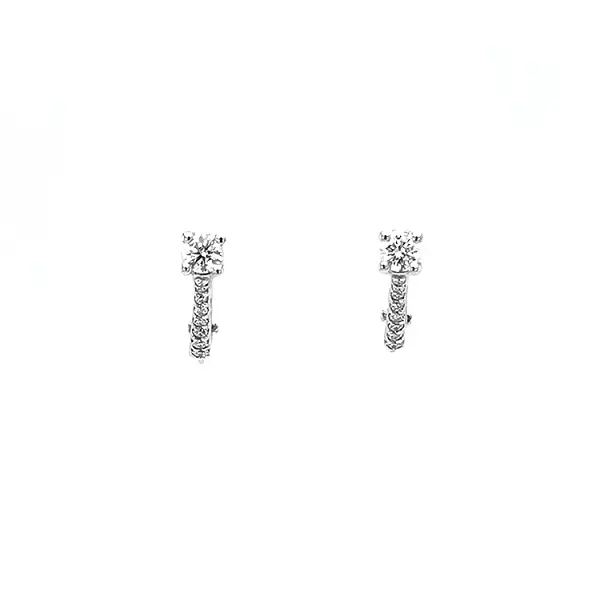 Gold Earrings with Diamonds