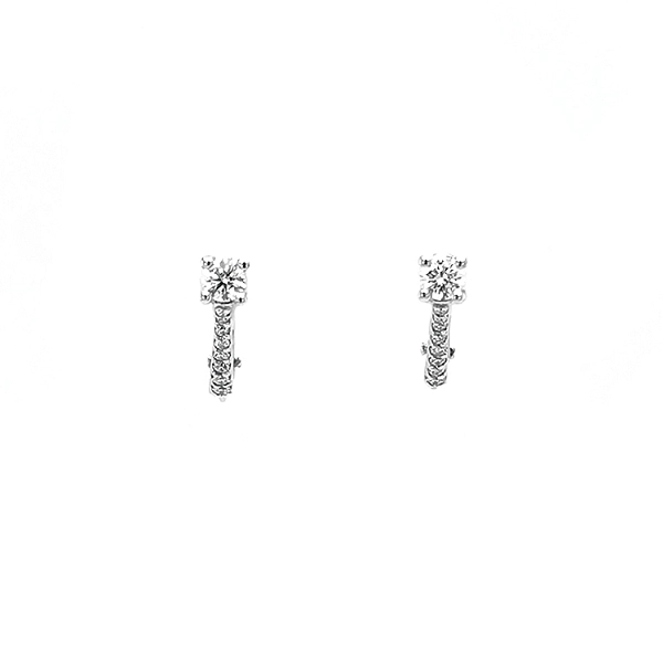 Gold Earrings with Diamonds