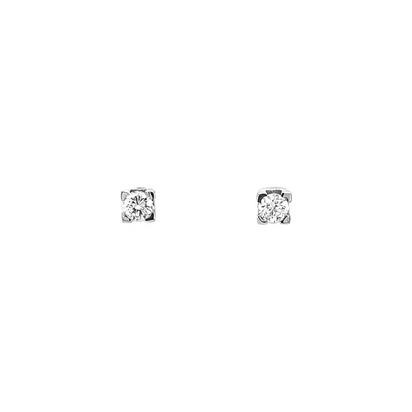 Gold Earrings with Diamonds