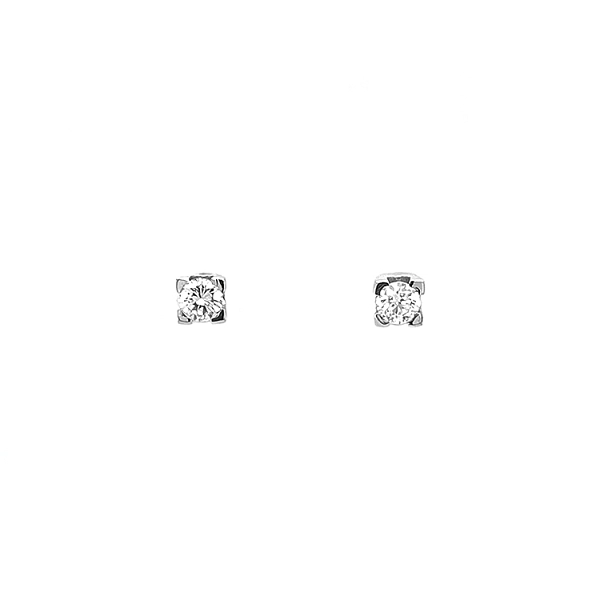 Gold Earrings with Diamonds