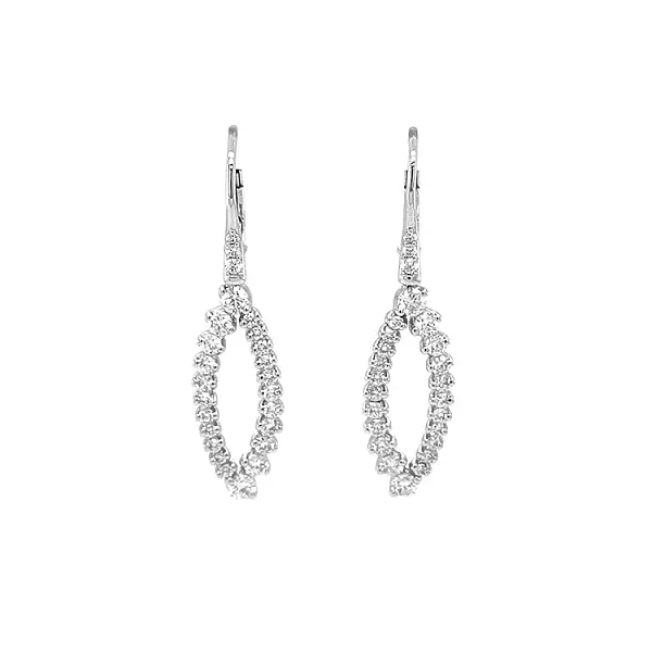 Gold Earrings with Diamonds