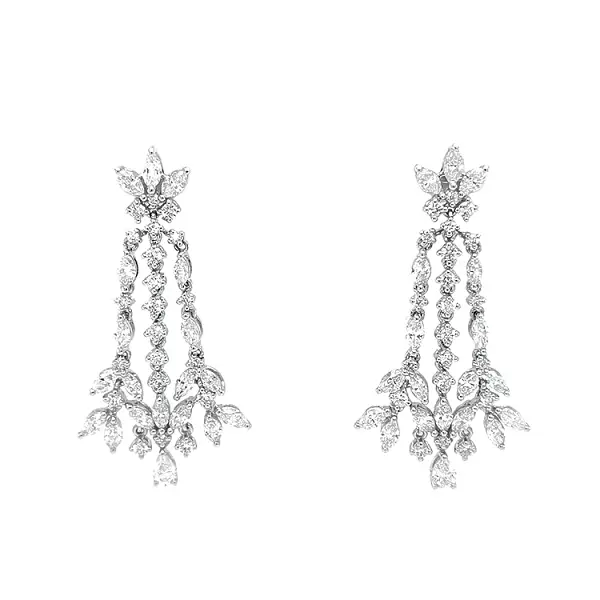 Gold Earrings with Diamonds