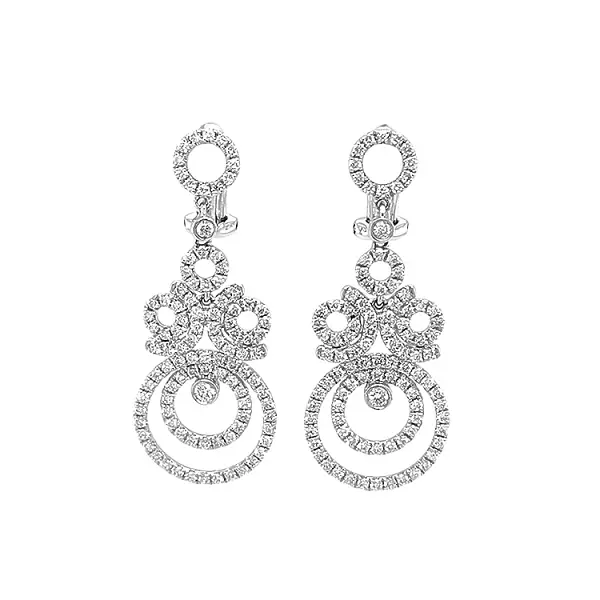 Gold Earrings with Diamonds