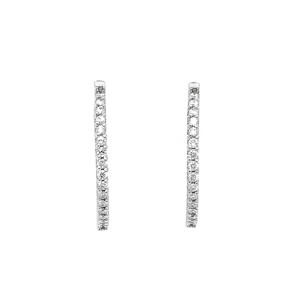 Gold Earrings with Diamonds