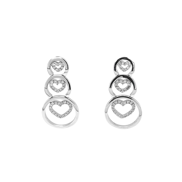 Gold Earrings with Diamonds