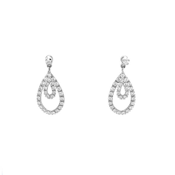 Gold Earrings with Diamonds